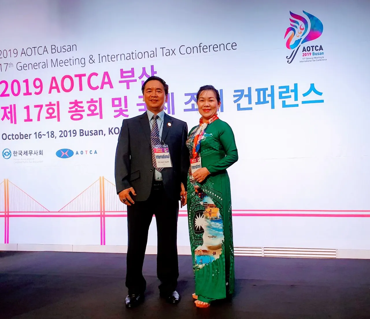 Ông Nguyễn Đức Nghĩa cùng Bà Võ Thị Hải Anh đại diện cho Trí Nguyễn tham gia tại Hội nghị AOTCA 2019
