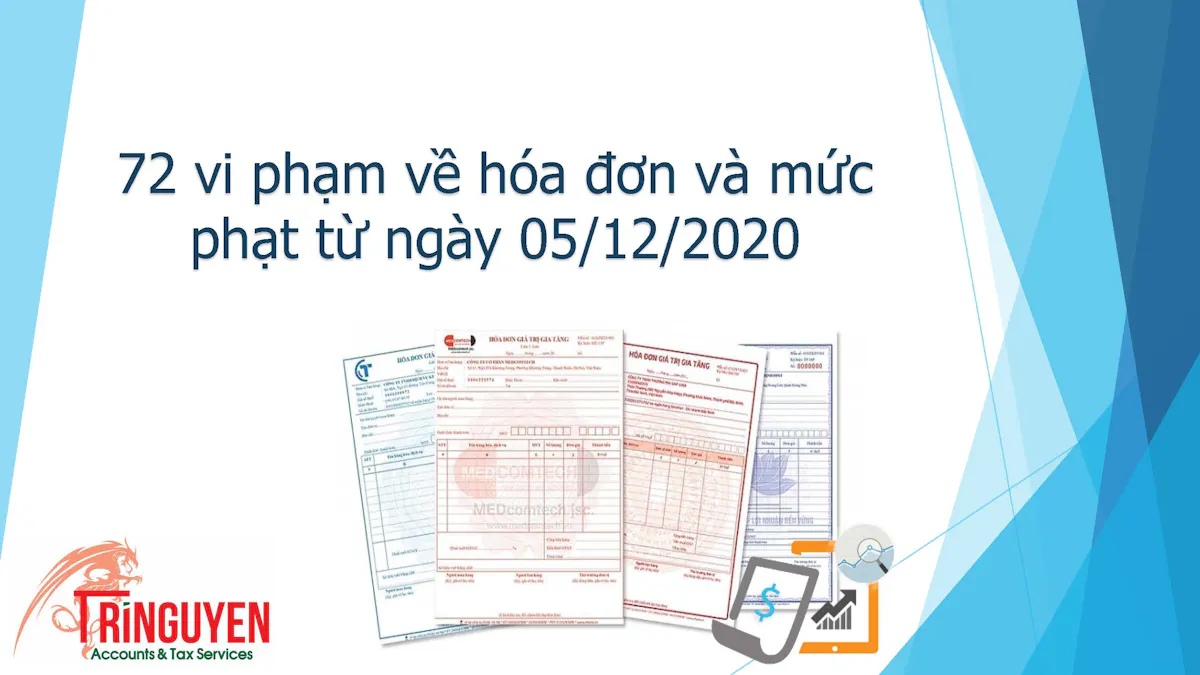 72 vi phạm về hóa đơn và mức phạt theo Nghị định 125/2020/NĐ-CP