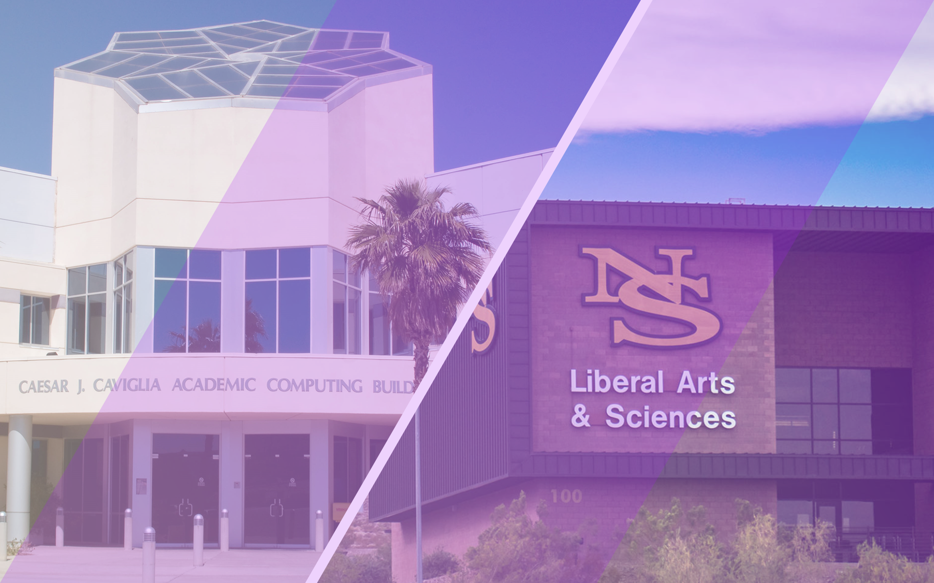 Buildings on the campuses of College of Southern Nevada and Nevada State University.