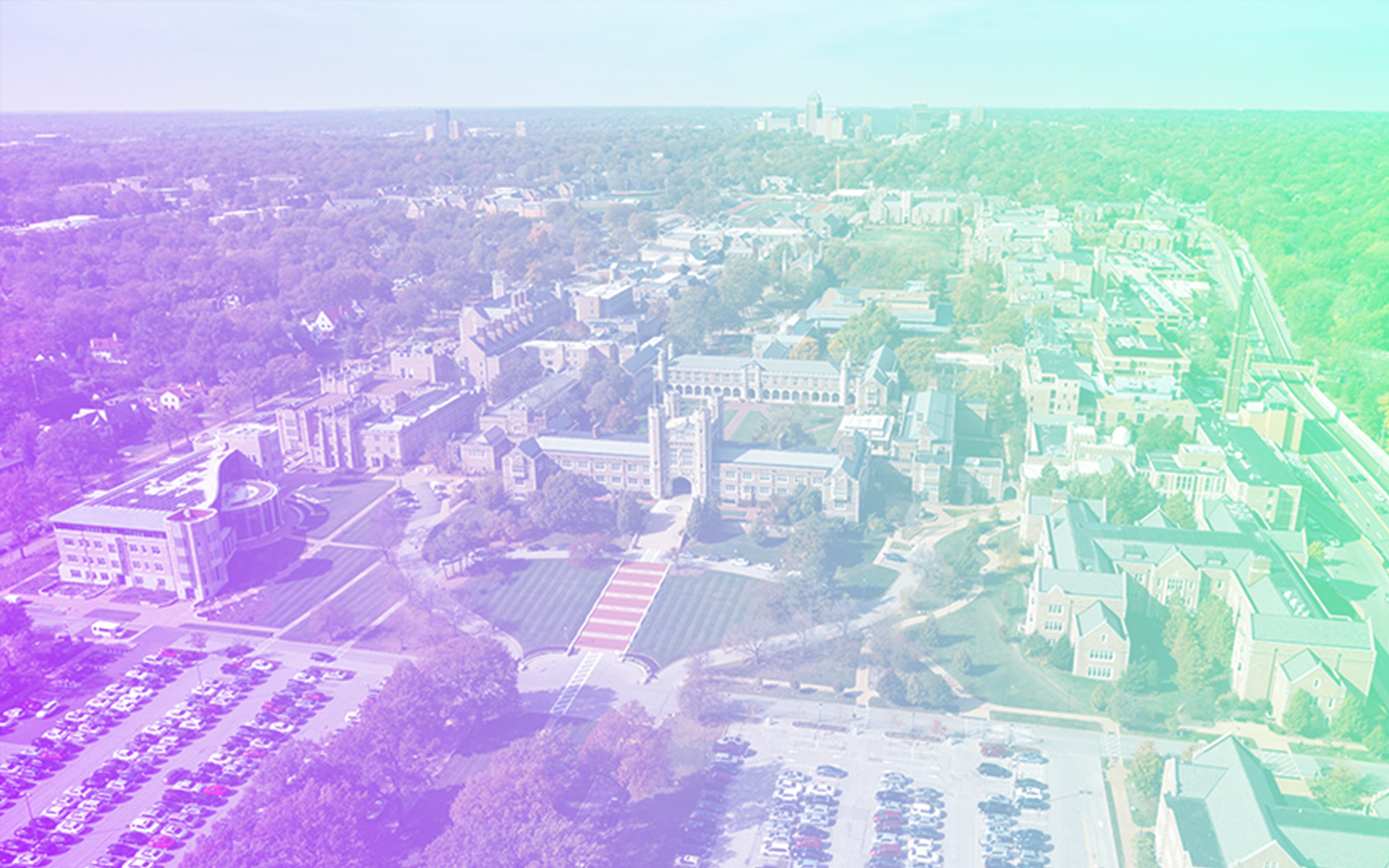 aerial photo of the WashU campus