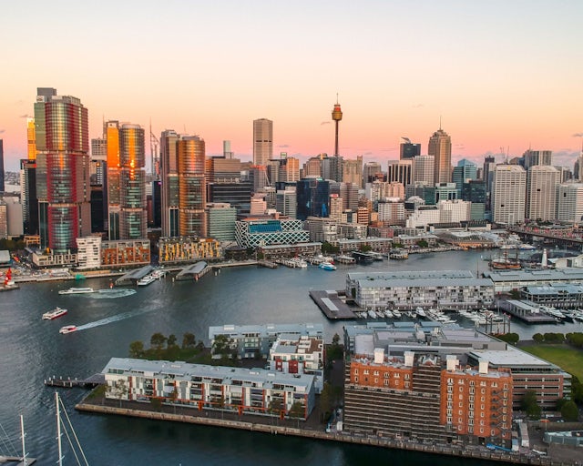 Porto de Darling ou Darling Harbour Sydney, Austrália