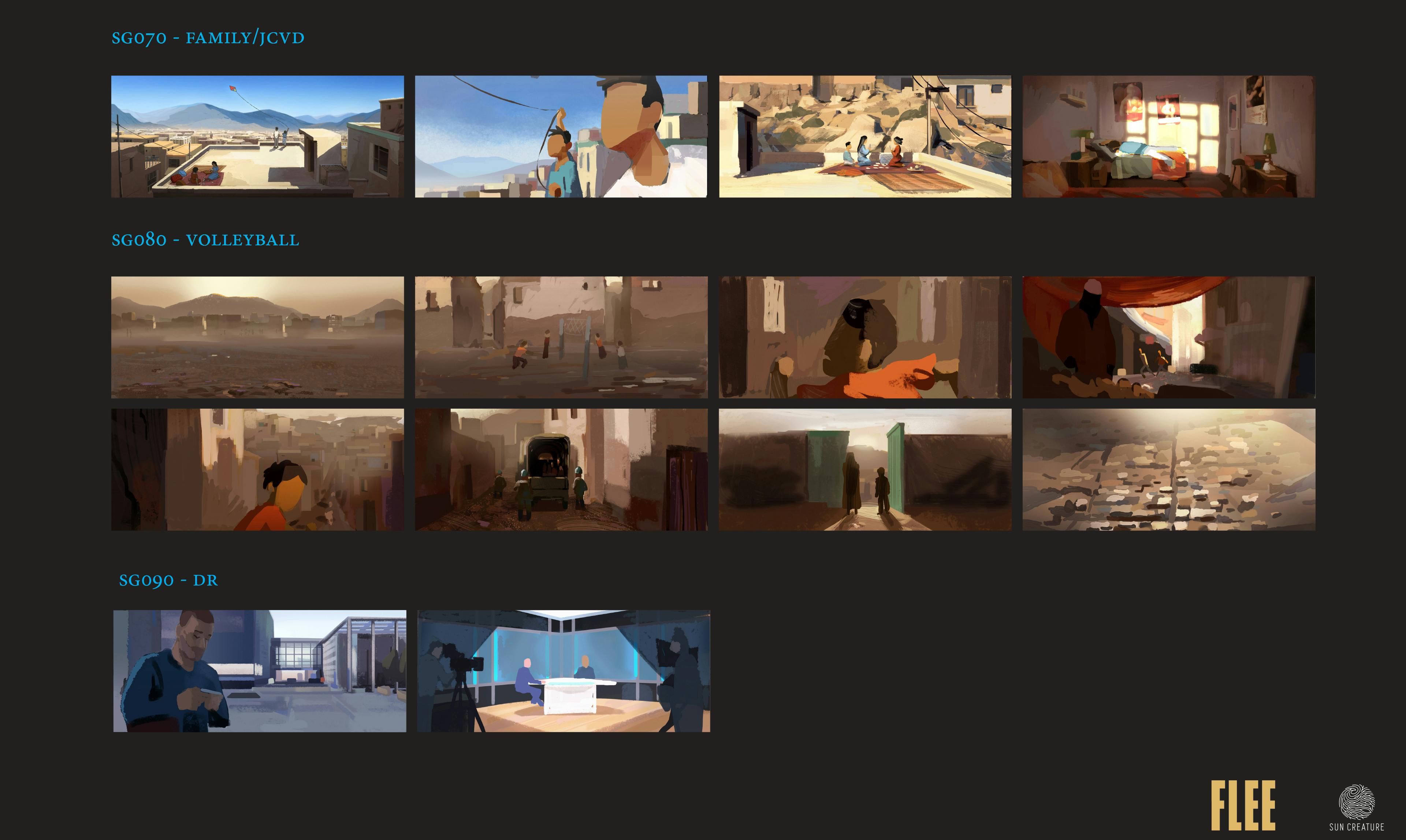 Part of the colorscript, Flee, concept art, Tristan Ménard