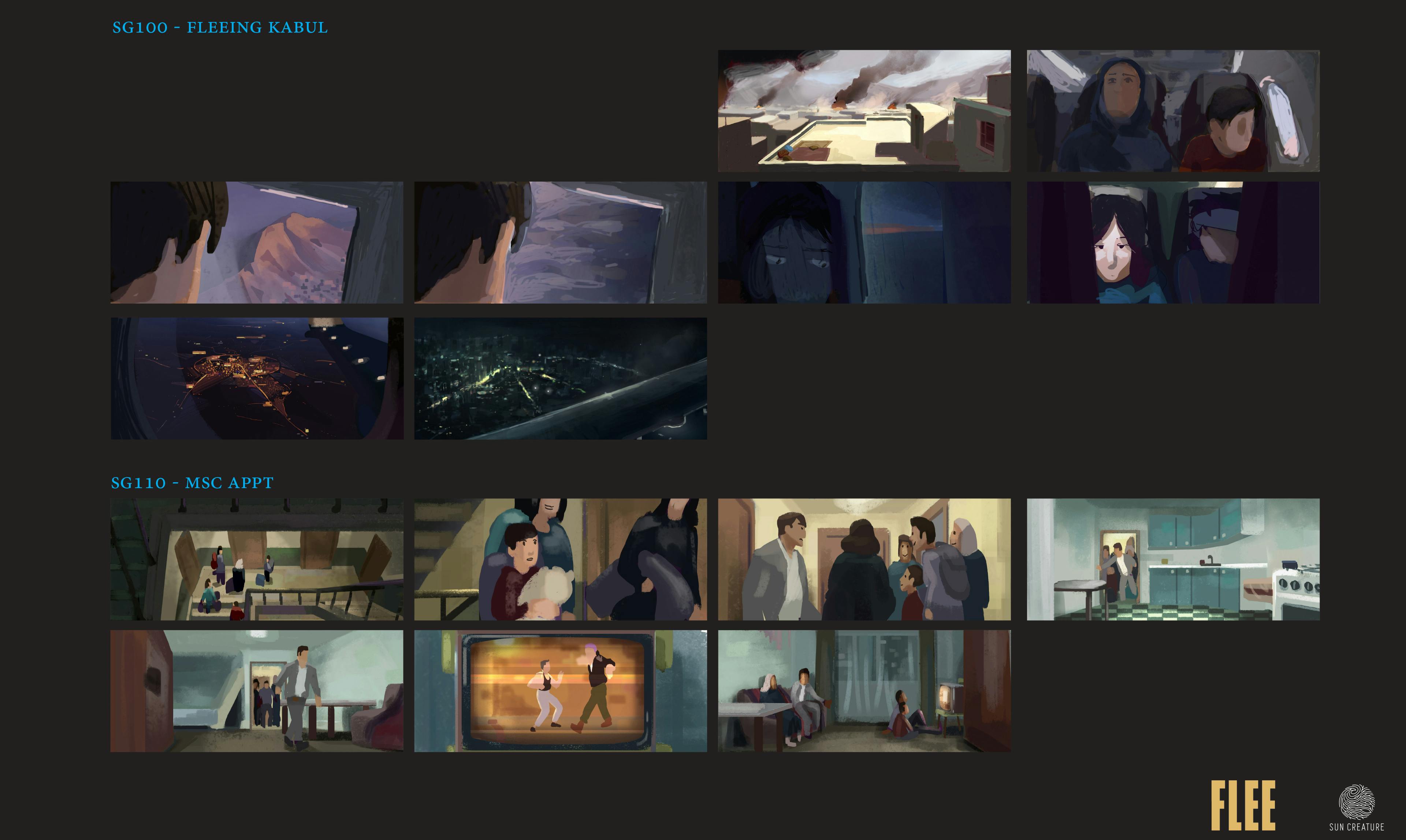 Part of the colorscript, Flee, concept art, Tristan Ménard