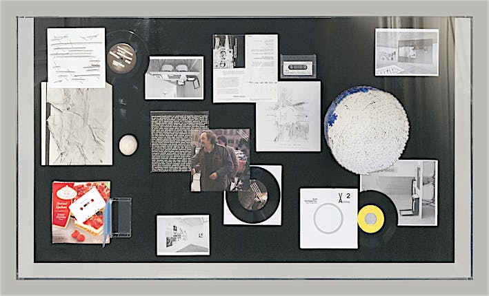 Exhibition detail of Chopin (Alma Verse). Solo exhibition Walking Sonic Texts – Sound Poetry and Movement in Space at Jan Mot, Brussels. November 2018 until December 2018