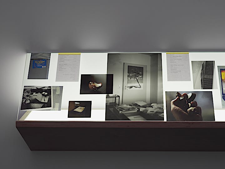 Installation detail of lightbox installation, Addendum I (Finding Chopin: Dans l’Essex), 2014, at Turner Prize 2014 exhibition, Tate Britain, London. September 2014 until January 2015