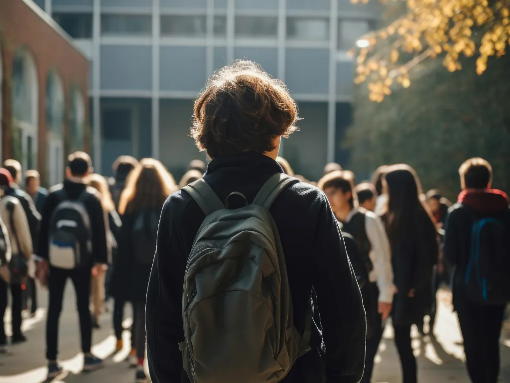 military child starting new school
