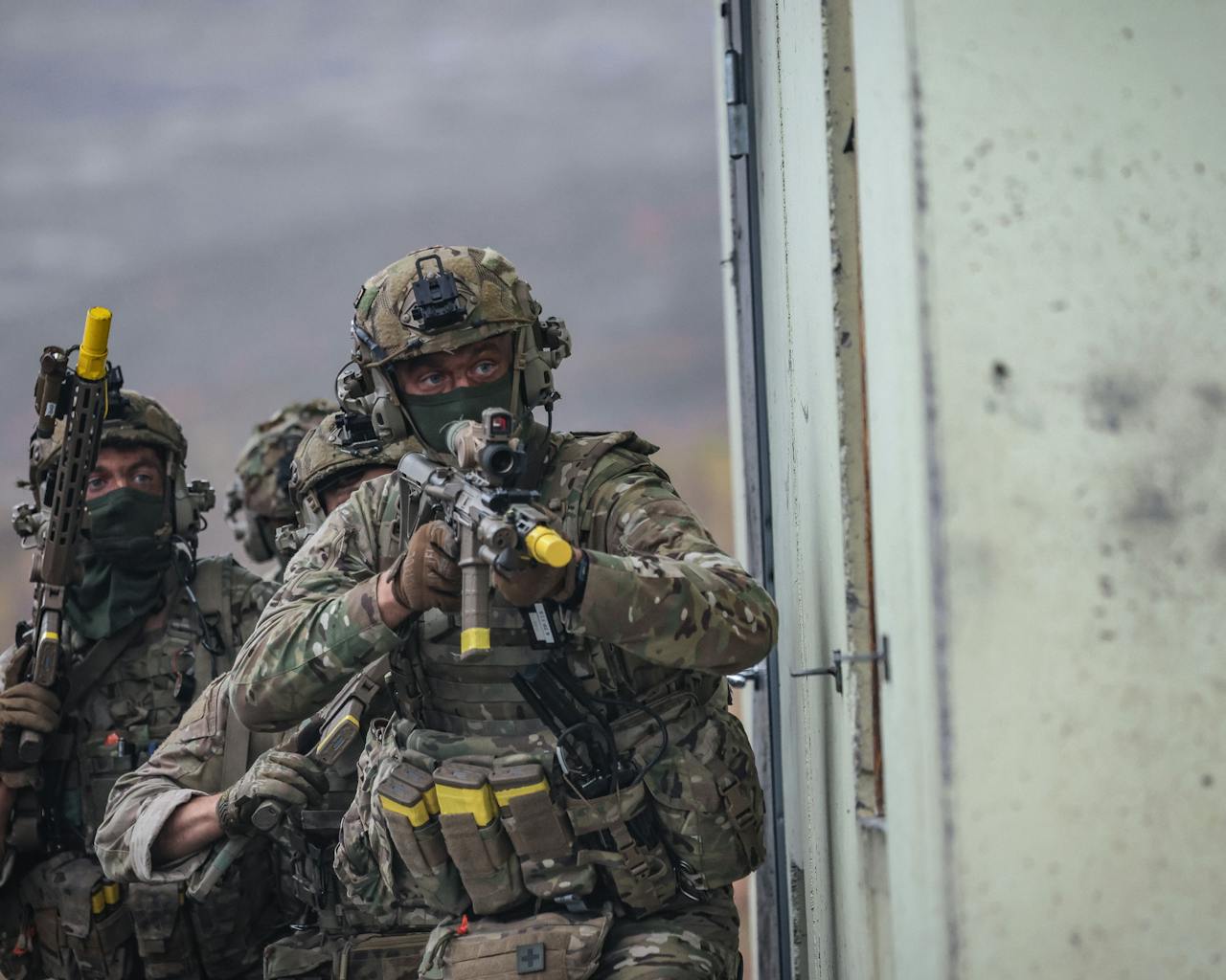 military personnel on exercise