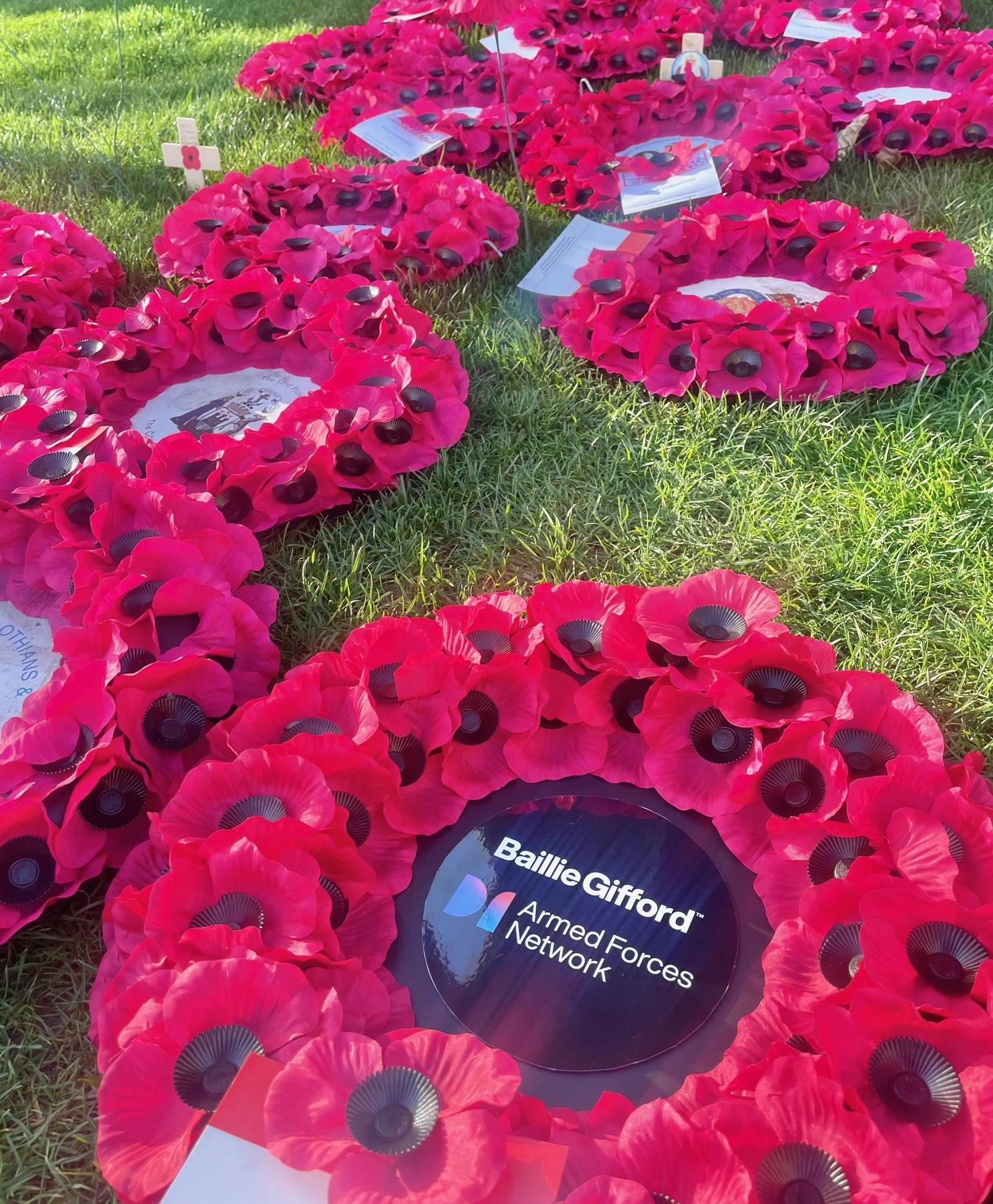 Baillie Gifford poppy wreaths