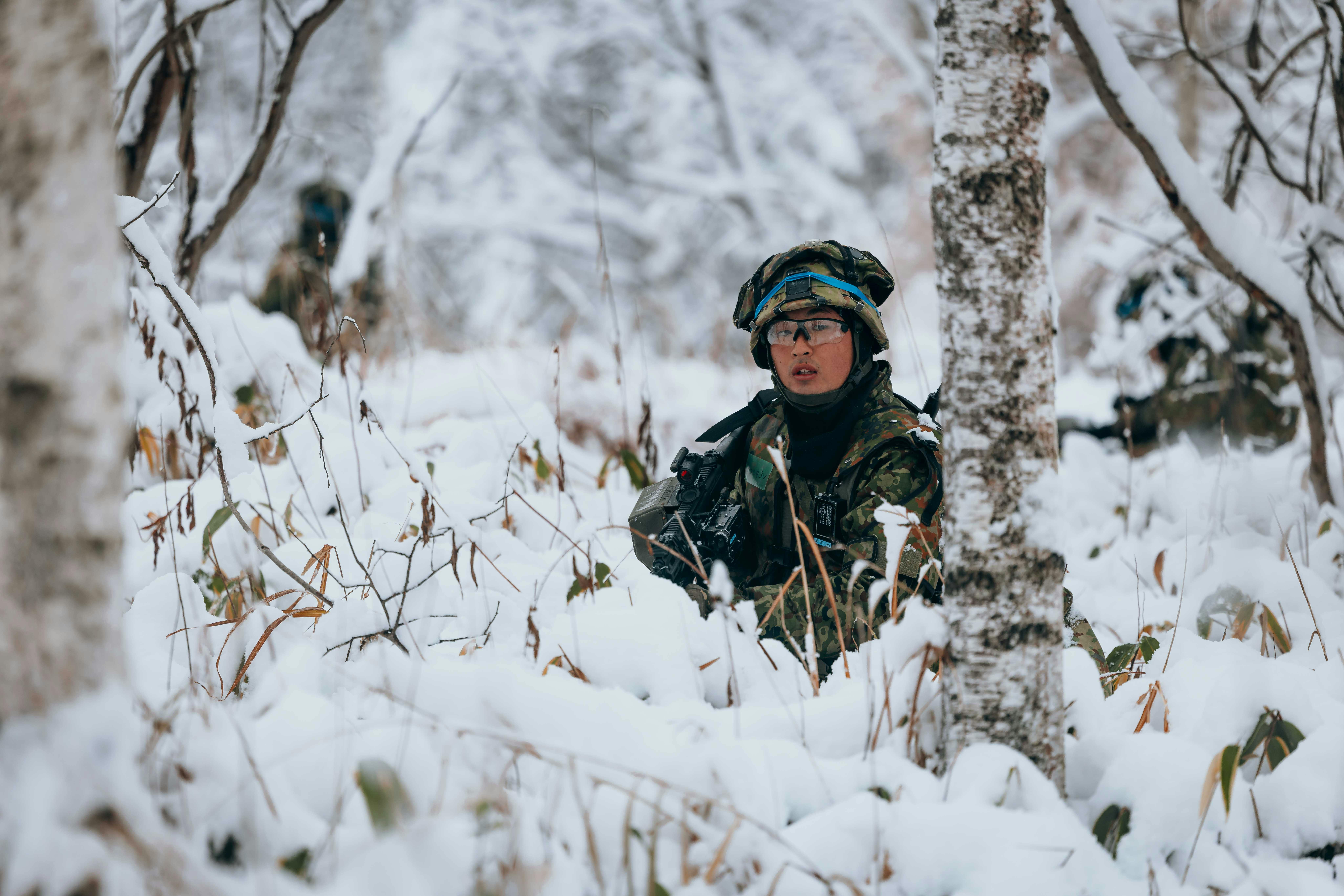 Solider on Exercise in Snow