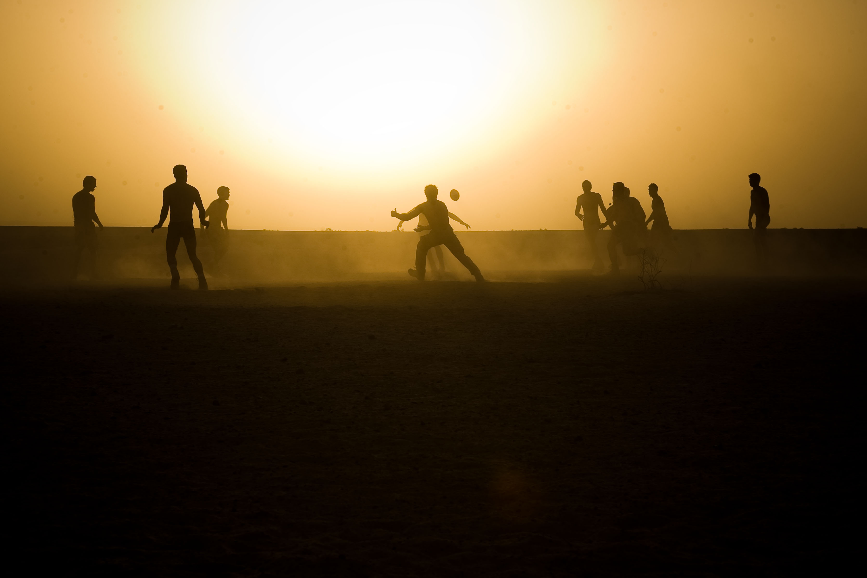 military veterans playing football