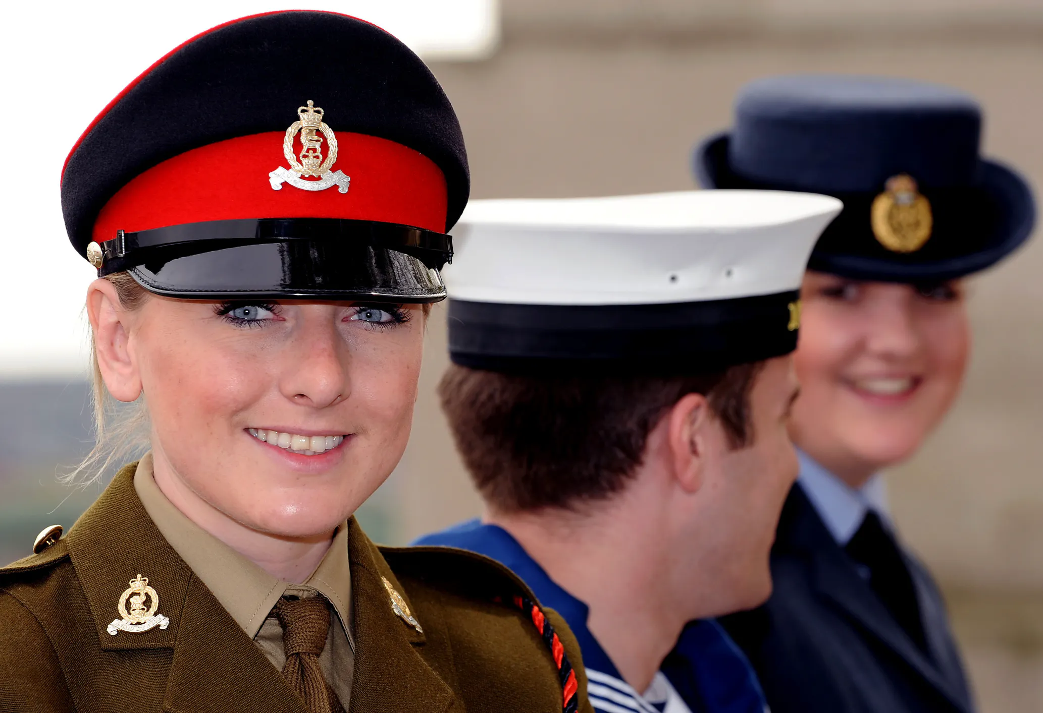 woman army officer smiling