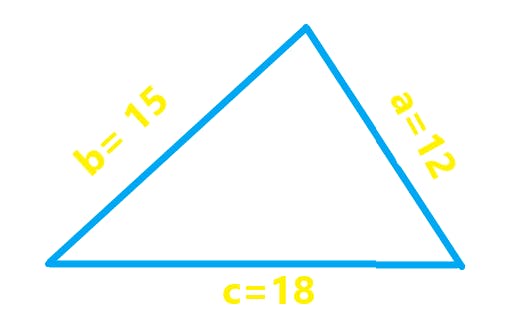 Trojúhelník s rozměry stran a b c