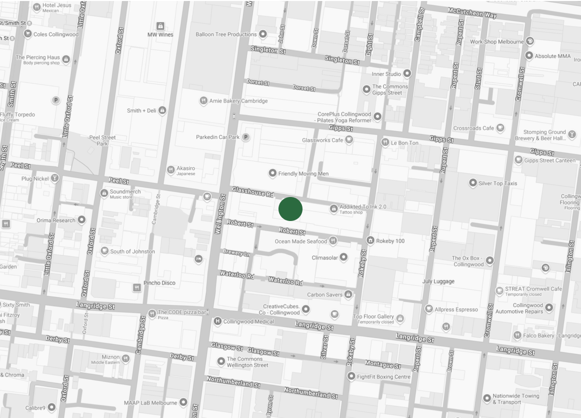 Map with Melbourne office location