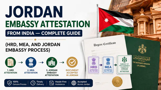Jordan Embassy Attestation from India