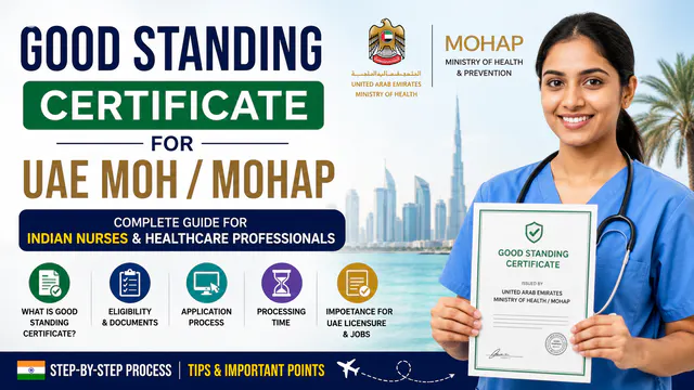 Good Standing Certificate for UAE MOH / MOHAP