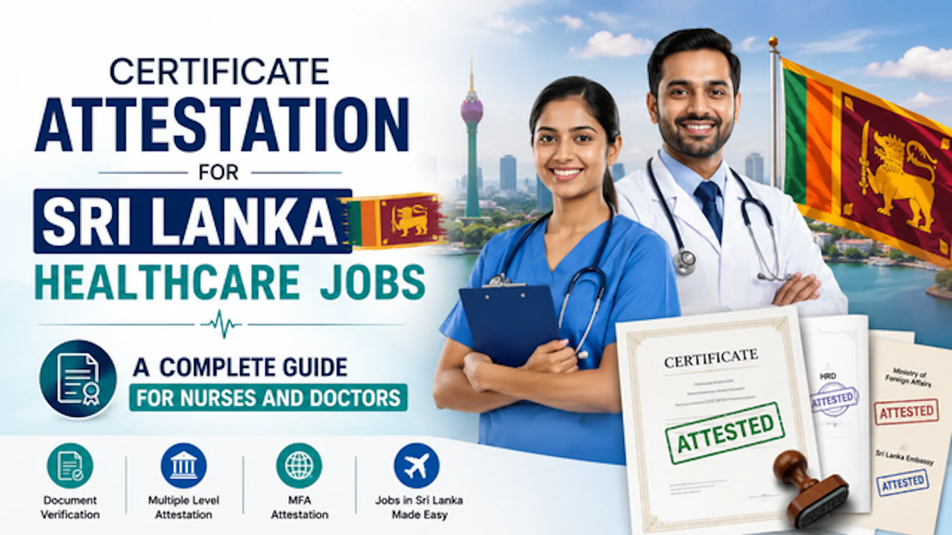 Certificate Attestation for Sri Lanka Healthcare Jobs