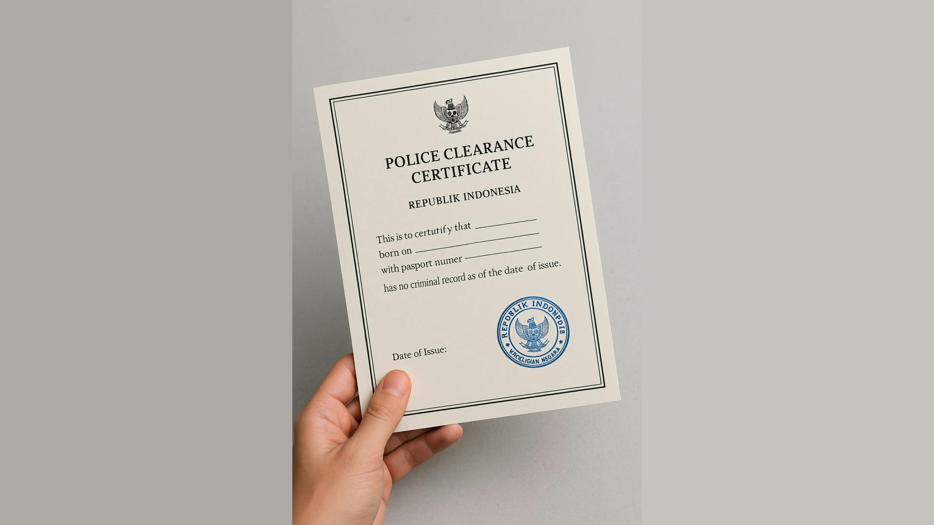 Get Your Indonesia Police Clearance Certificate (PCC) Fast | Trueway International