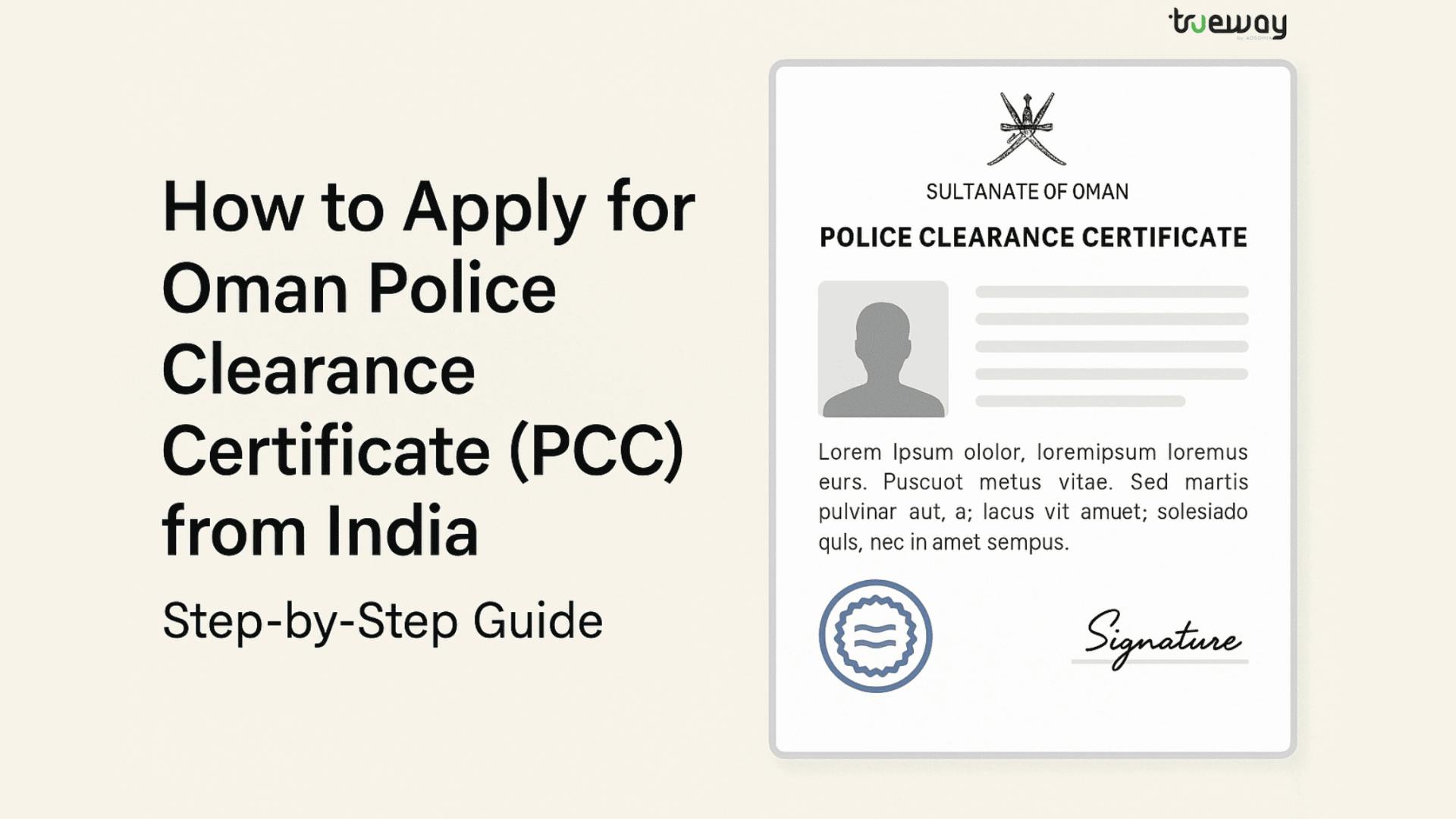 How to Apply for Oman Police Clearance Certificate (PCC) from India: Step-by-Step Guide