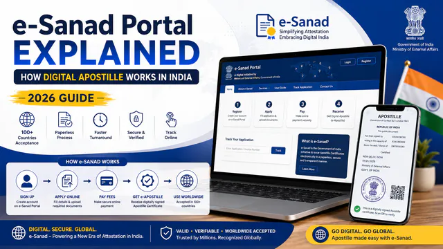e-Sanad Portal Explained: How Digital Apostille Works in India (2026 Guide)