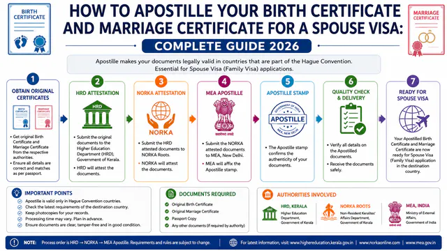 How to Apostille Your Birth Certificate and Marriage Certificate for a Spouse Visa: Complete Guide 2026