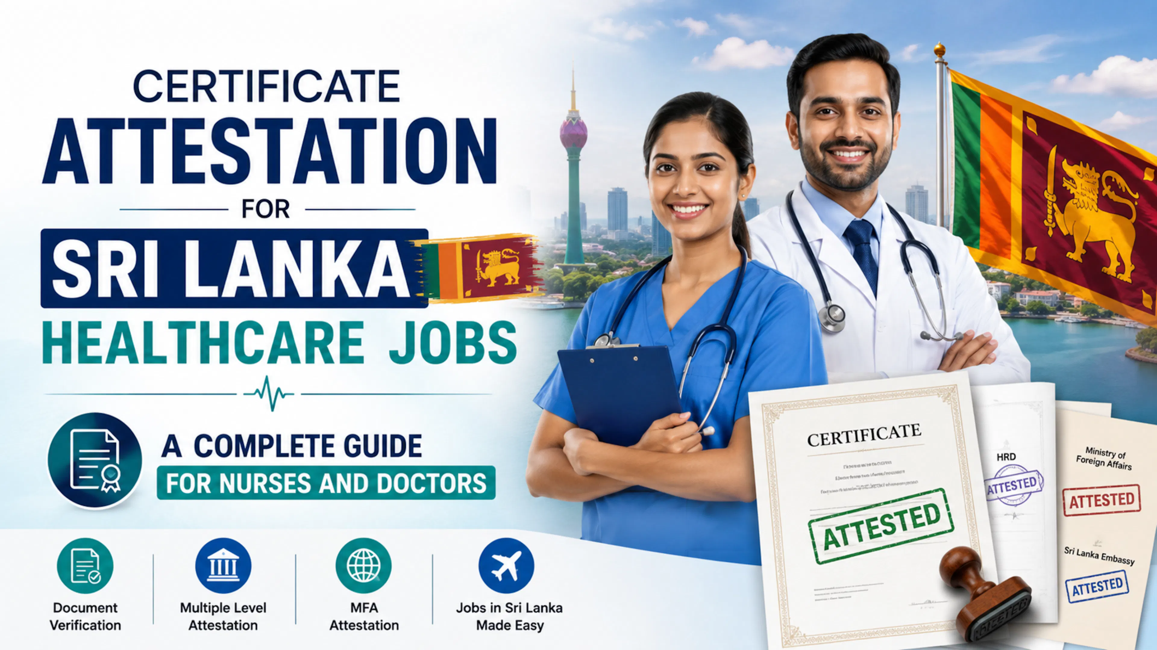 Certificate Attestation for Sri Lanka Healthcare Jobs