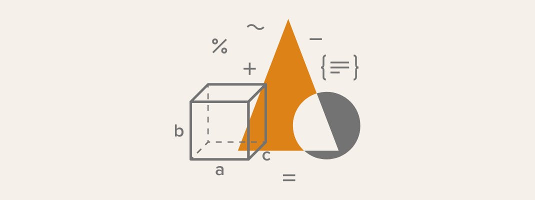 A graphical representation of geometrical shapes and mathemical symbols—to show how ChatGPT makes decisions.