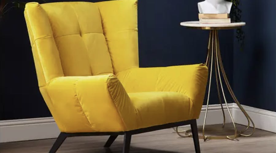 A yellow armchair