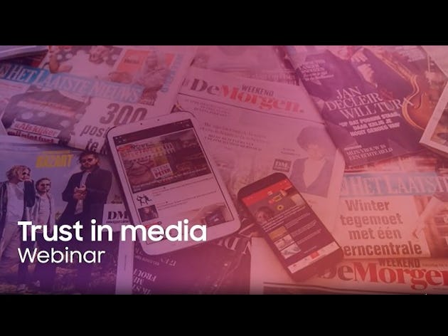 Webinar wijst mediaprofessionals op het belang van vertrouwde (nieuws)media