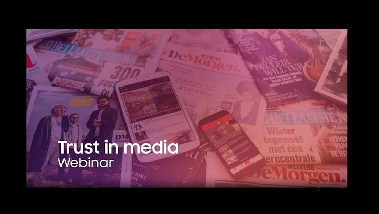 Webinar wijst mediaprofessionals op het belang van vertrouwde (nieuws)media