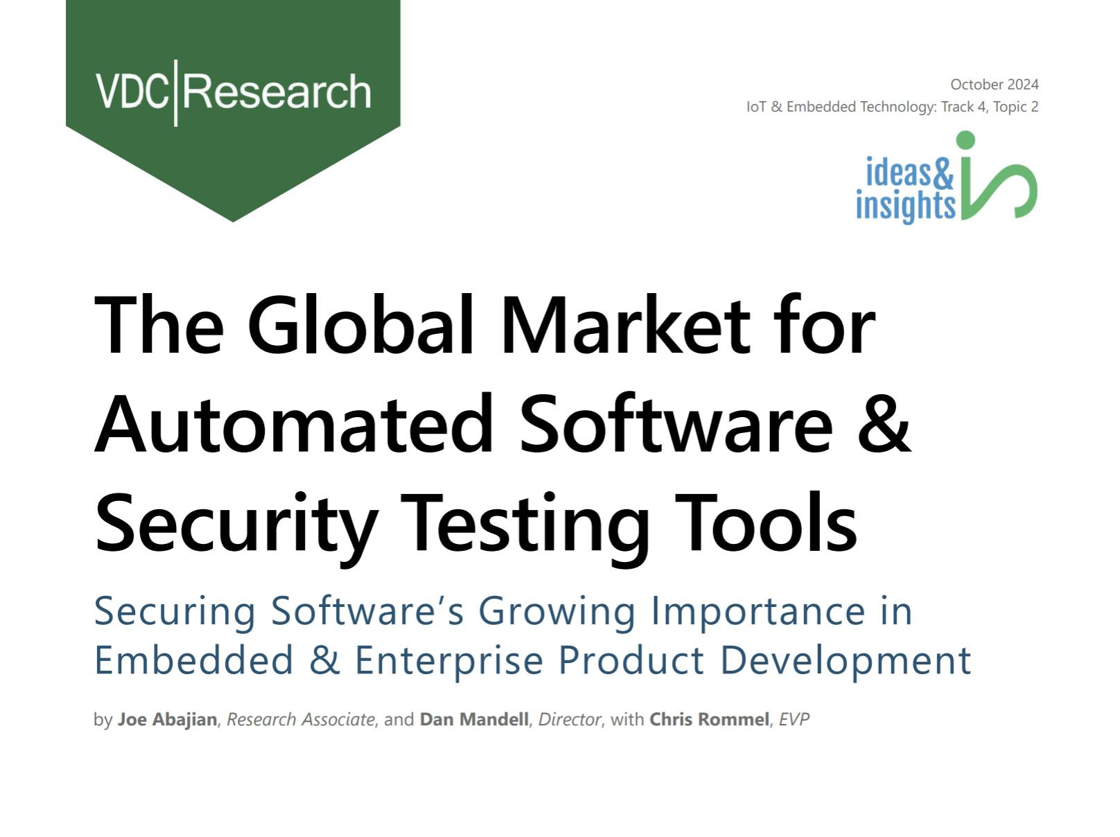 The Global Market for Automated Software & Security Testing Tools