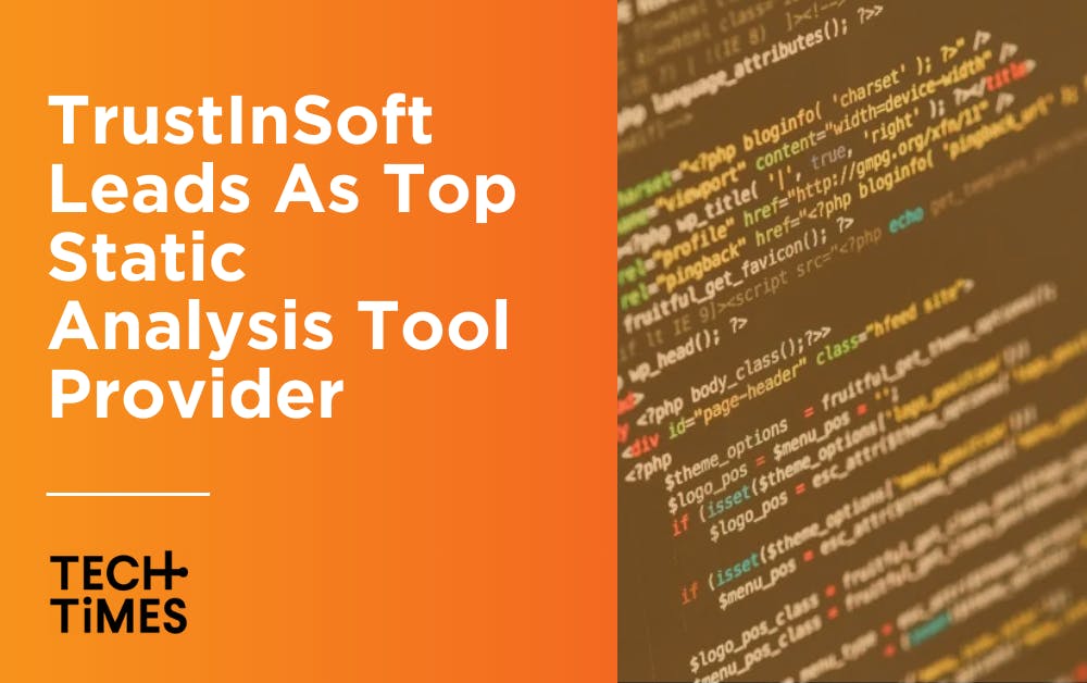 TrustInSoft leads as a top static analysis tool provider