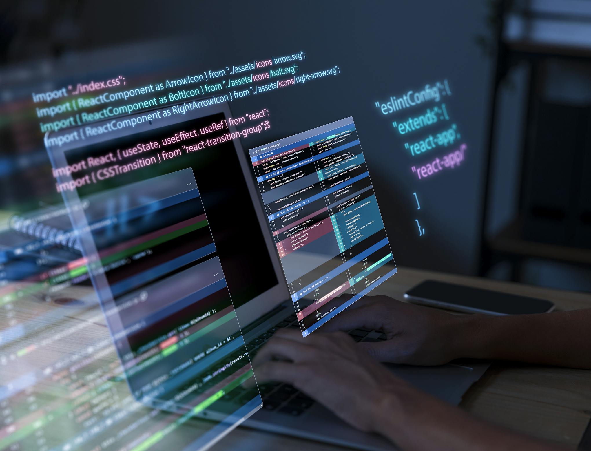 Programming background with person type