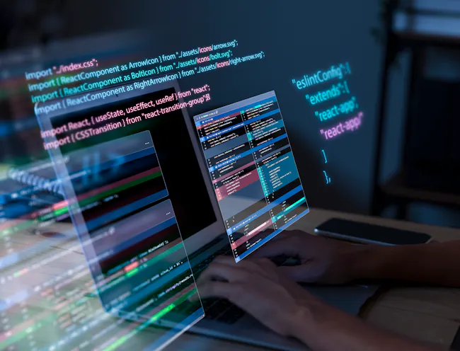 Programming background with person type