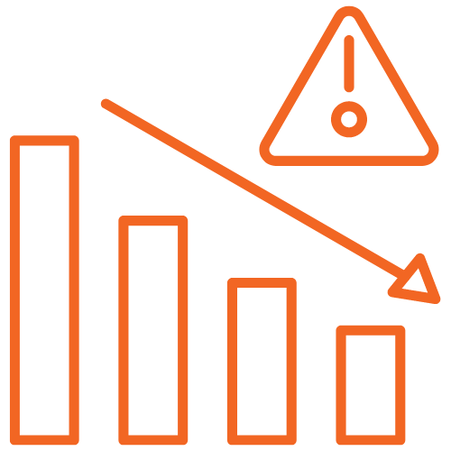 Decrease risk icon