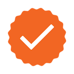 Orange badge checkmark