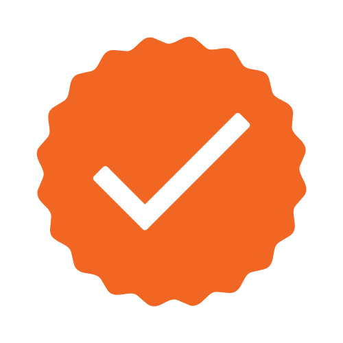 Orange badge checkmark