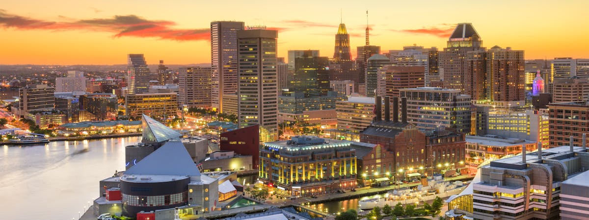 Baltimore skyline, Maryland, USA