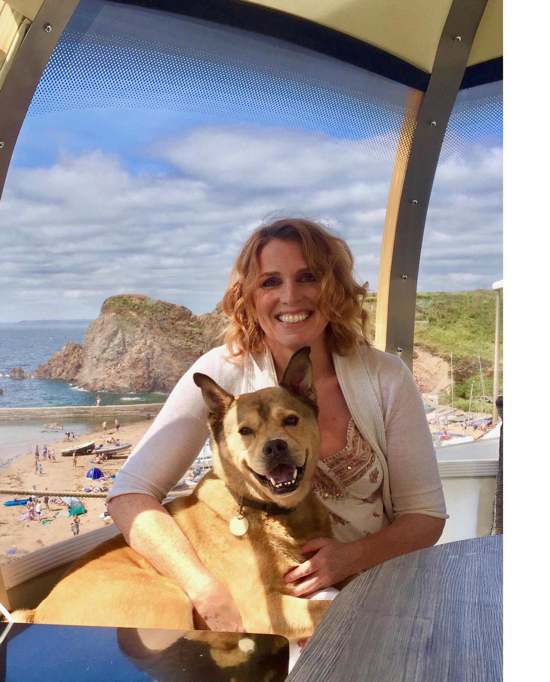 Guest blog author Belinda Jones with a dog