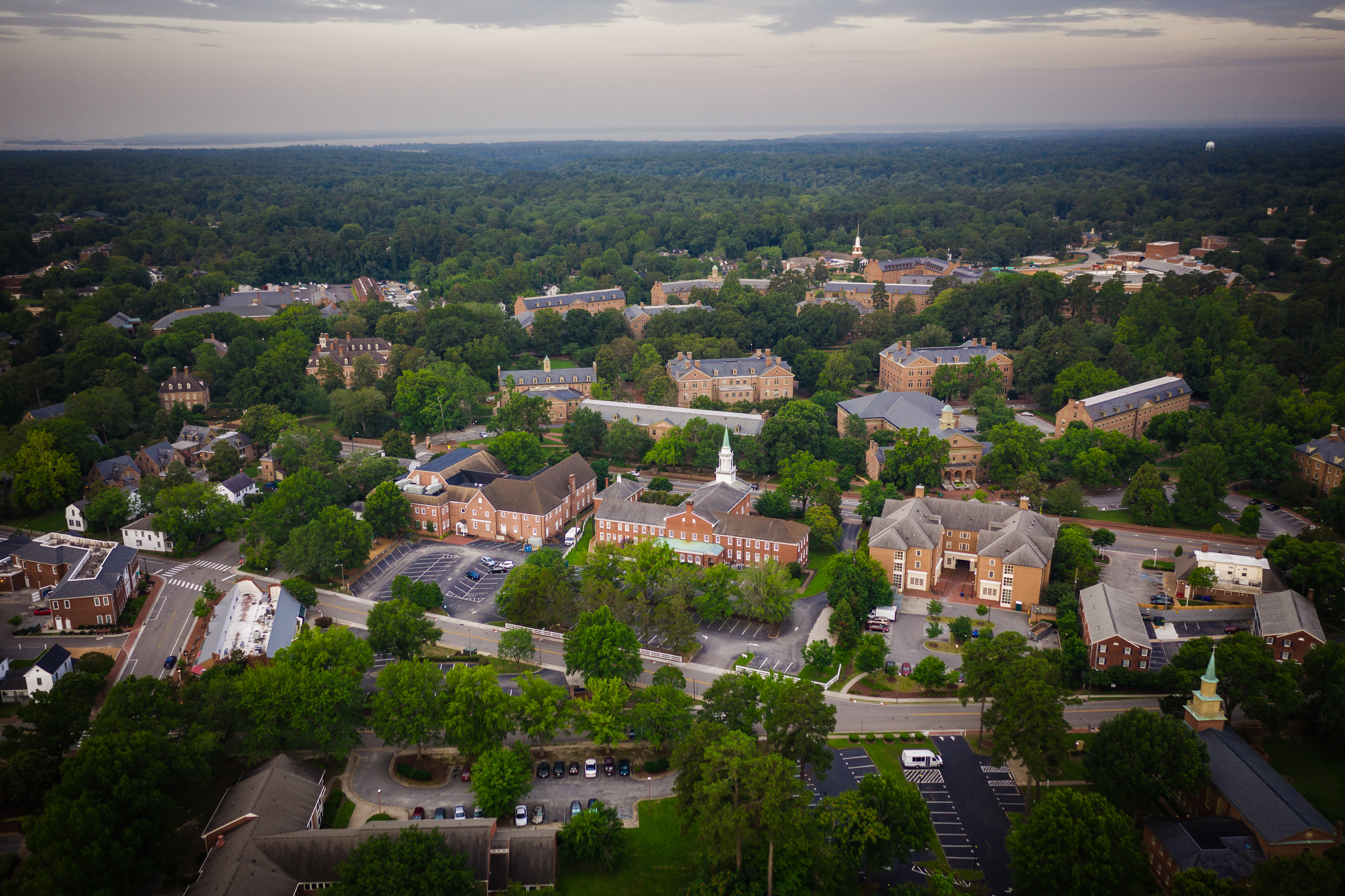 Aerial of Williamsburg Virginia