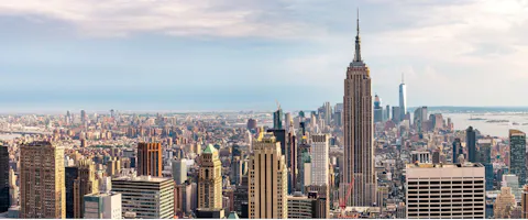 View on downtown of Manhattan, New York City