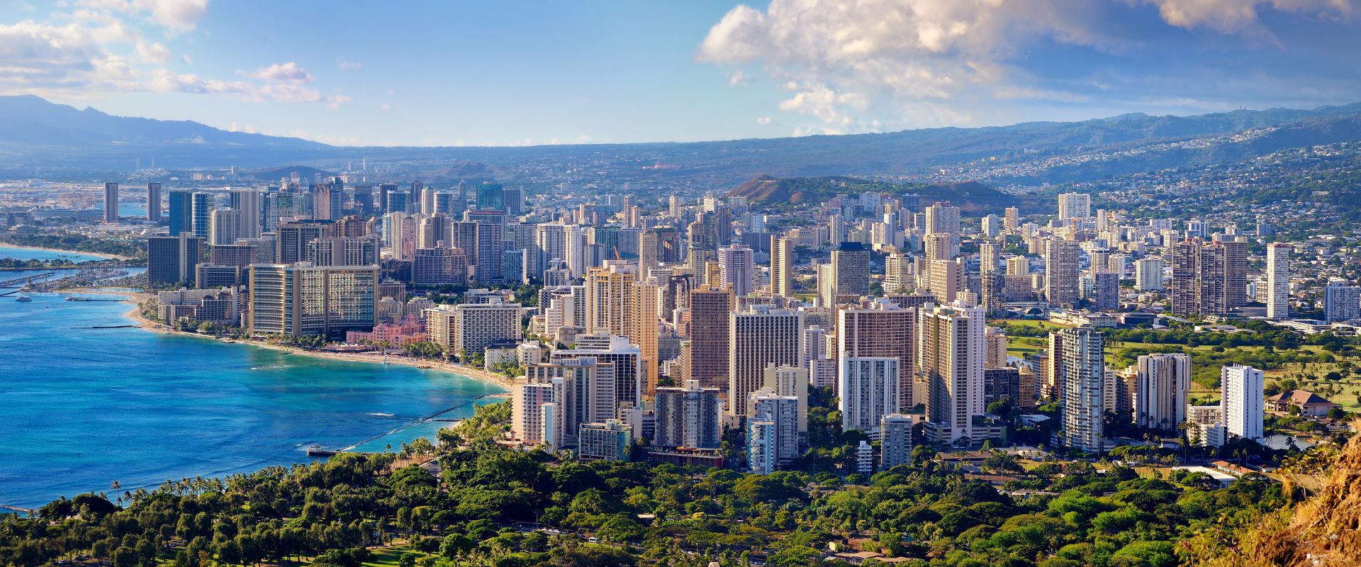 View of Honolulu city, Oahu