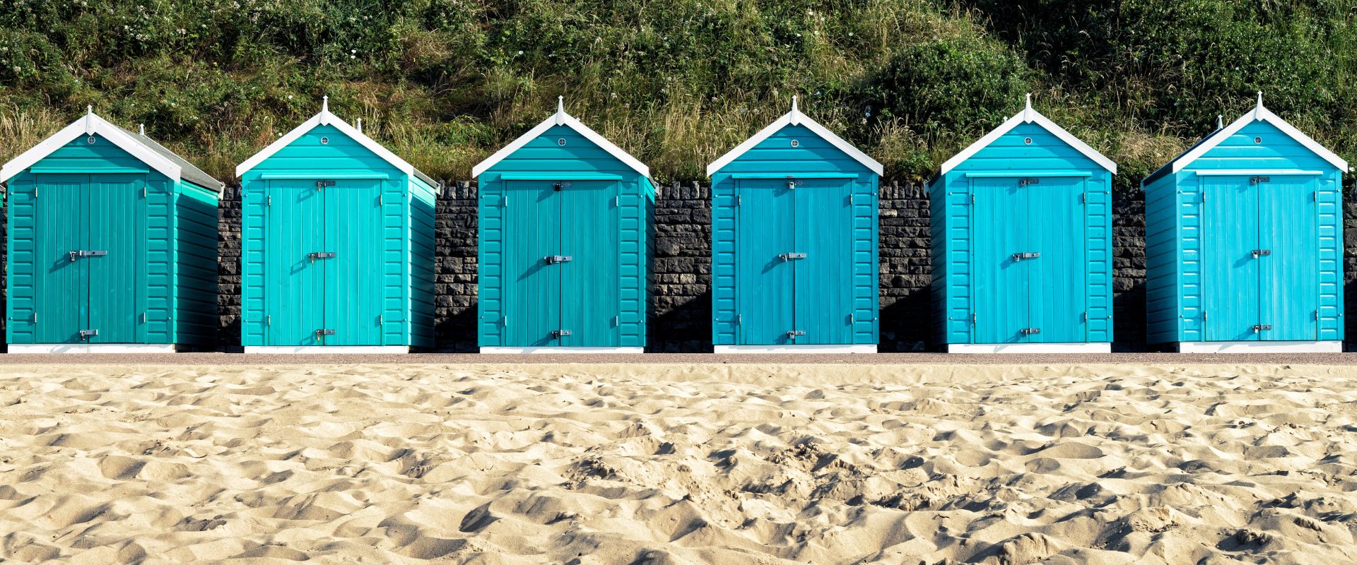 Beach huts in Bournemouth