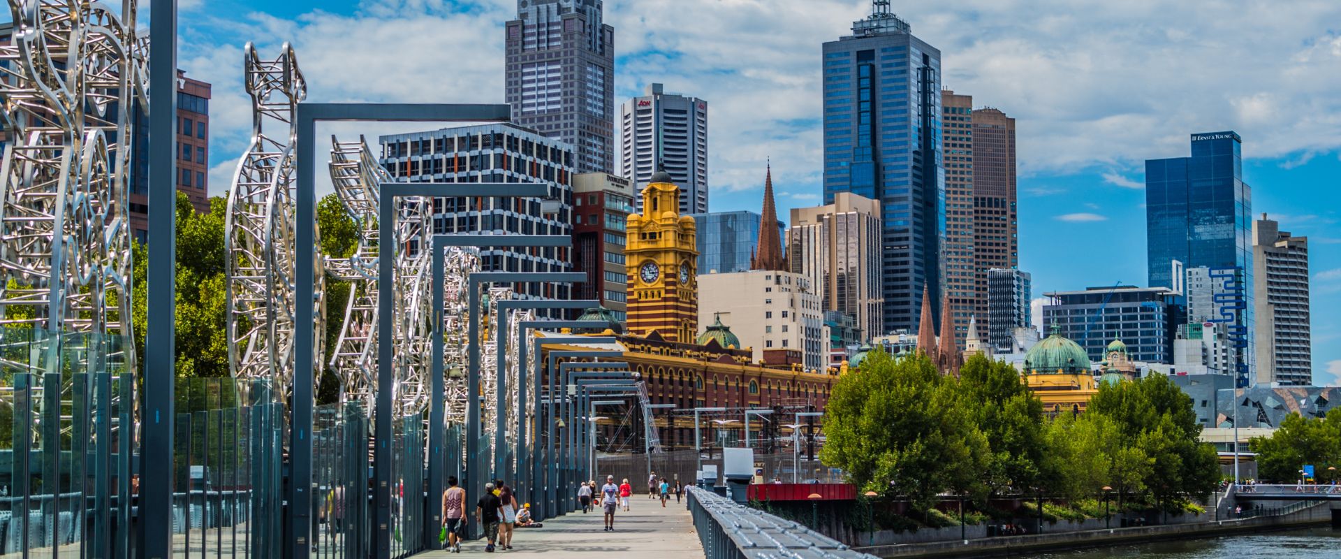 Dog-friendly Victoria's Melbourne cityscape