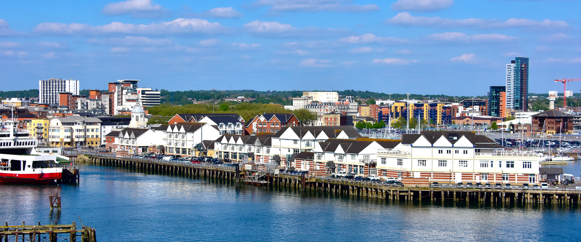 a dockside view of Southampton port