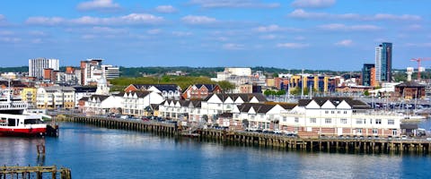 a dockside view of Southampton port