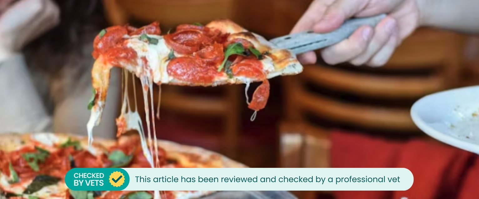 Slice of pepperoni pizza on a pizza slice