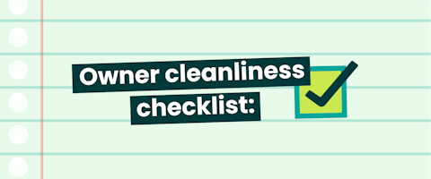 Owner cleanliness checklist graphic blog header