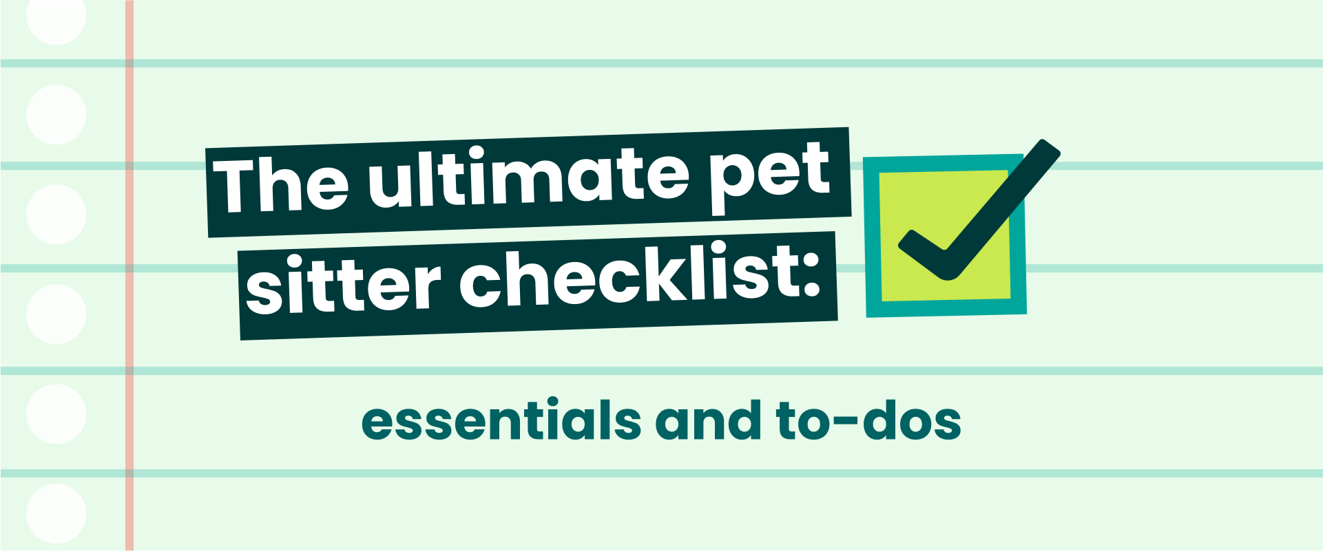 Pet sitter checklist graphic blog header