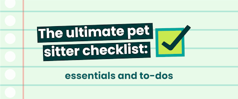 Pet sitter checklist graphic blog header