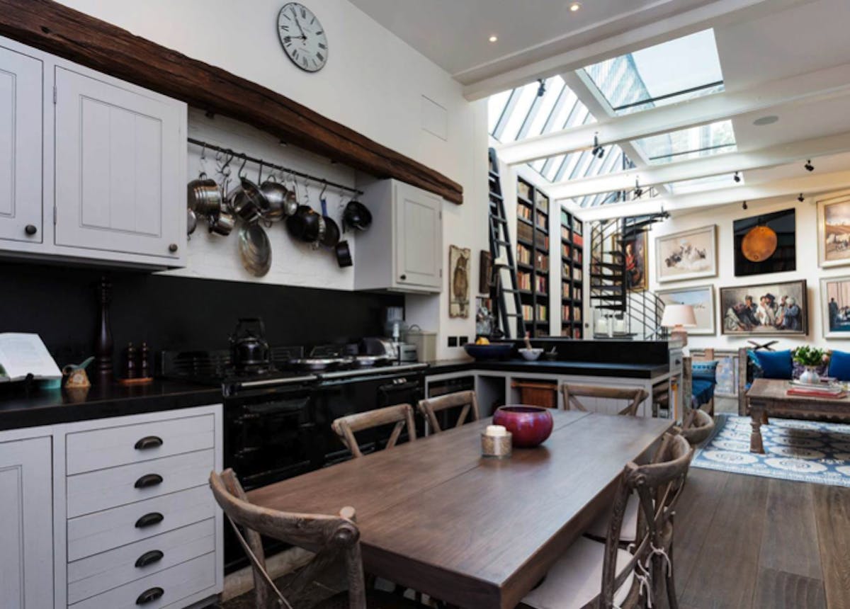 stylish London open plan kitchen